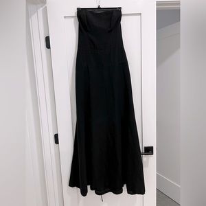 Nicole Millers evening black long dress, size 8 us